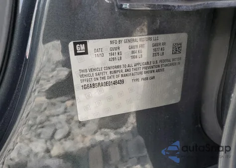 2014 Cadillac Ats Luxury z USA, uszkodzony, nr VIN 1G6AB5RA0E0148439